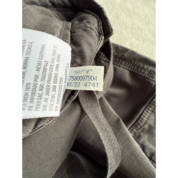 American Eagle Stretch Black Cotton Womens Size 14 Cargo Joggers Drawstring - Picture 13 of 16